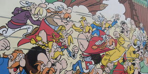 Ein Comic von Asterix und Obelix.