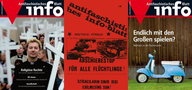 Drei Titelseiten des Antifaschistische Infoblatts
