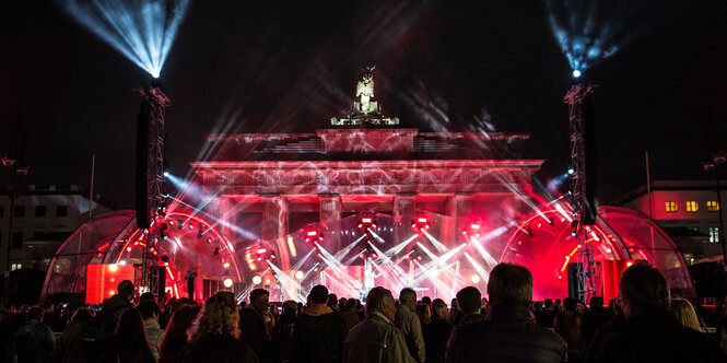 Partystimmung am Brandenburger tor