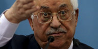 Palästinenserpräsident Mahmud Abbas in Nahaufnahme
