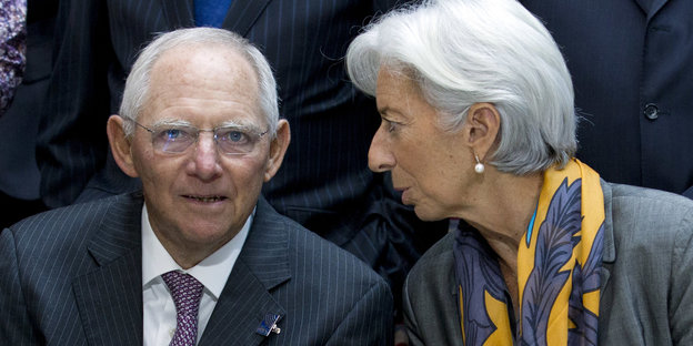 Ein Mann und eine Frau. Wolfgang Schäuble und Christine Lagarde
