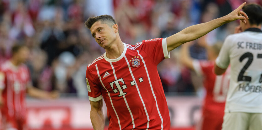 Robert Lewandowski beim Jubeln