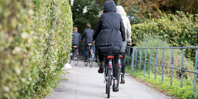 Radfahrer auf einem Radweg