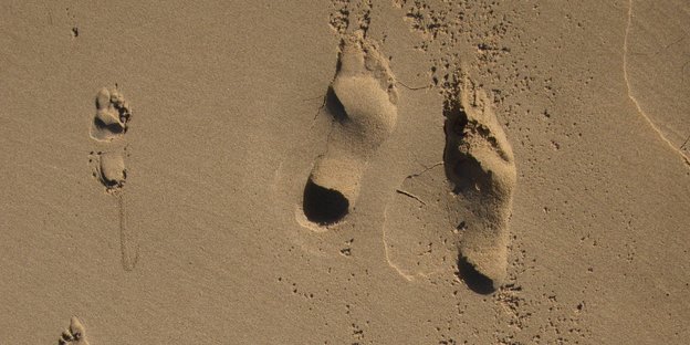 Fußspuren im Sand