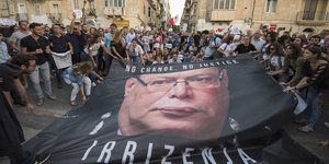 Protestaktion in La Valletta