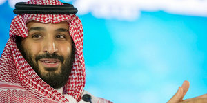 Kronprinz Mohammed bin Salman lächelt