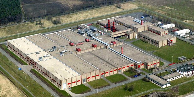 Luftbild der Urananreicherungsanlage der Urenco Deutschland GmbH in Gronau