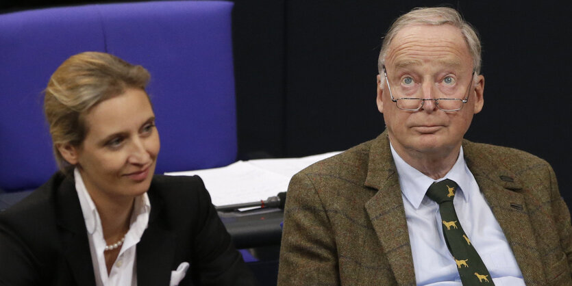 Weidel (li.) und Gauland, sitzend