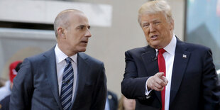 Zwei Männer, Matt Lauer und Donald Trump