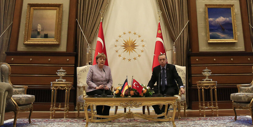 Kanzlerin Angela Merkel und Recep Tayyip Erdogan im vergangenen Februar in Ankara