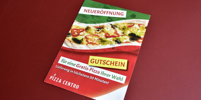 Ein Pizzaflyer