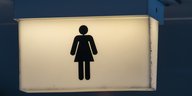 Ein Symbol für eine Damentoilette