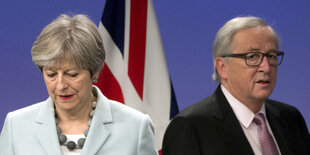 Theresa May und Jean-Claude Juncker