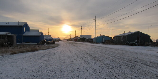 Sonnenuntergang in Shaktoolik