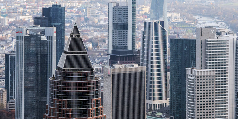 Die Bankenskyline von Frankfurt am Main