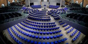 Der Plenarsaal des Deutschen Bundestag