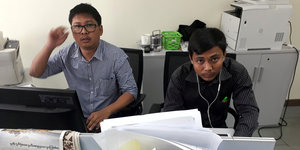 Wa Lone (links) und Kyaw Soe Oo