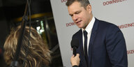 Matt Damon wird interviewt