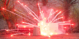 Explodierende Silvesterrakete