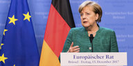 Kanzlerin Angela Merkel beim EU-Gipfel am 15. Dezember 2017 in brüssel