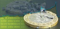 Bitcoin und Kurs-Grafik