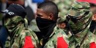 Einige ELN-Rebellen übergeben 2013 ihre Waffen in Cali, Kolumbien