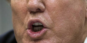 Der Mund von Donald Trump