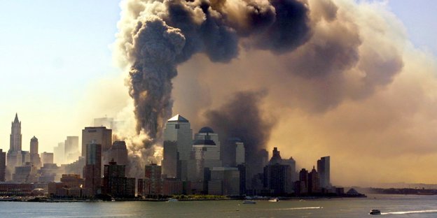 Eine Aufnahme nach dem Anschlag vom 11.09.2001 in New York