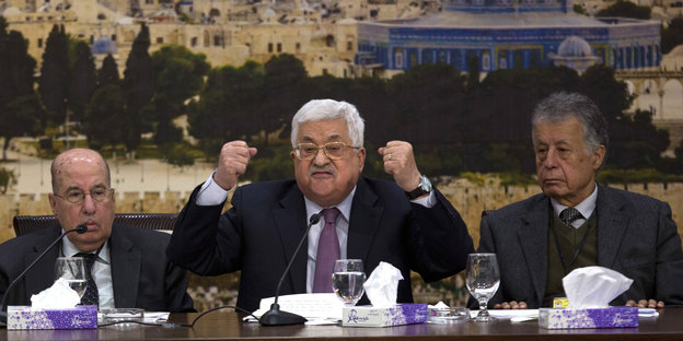 Palästinenserpräsident Mahmud Abbas ärgert sich
