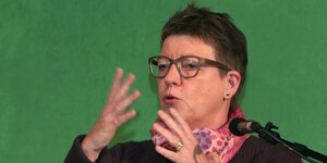 Die grüne Umweltministerin Claudia Dalbert spricht