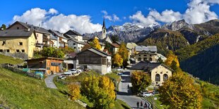 Guarda, in Graubünden, Schweiz