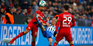 Spielszene aus Leverkusen gegen hertha