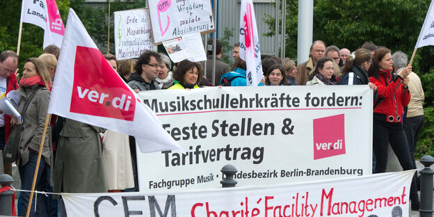 Lehrer beim Protest Lehrer beim Protest