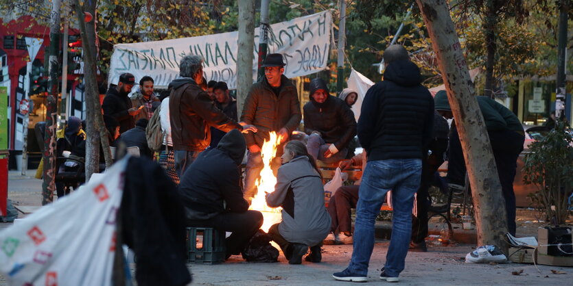 Flüchtlinge in Athen