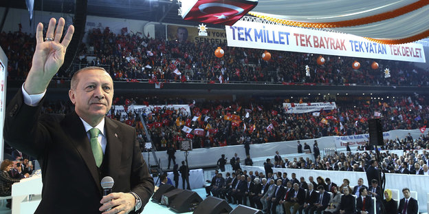 Präsident Erdogan bei einer Parteiveranstaltung