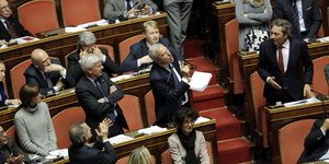 Männer und Frauen im italienischen Parlament