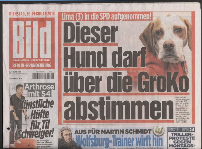 Das Cover einer Zeitung