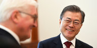 Frank-Walter Steinmeier und der südkoreanische Präsident Moon Jae In