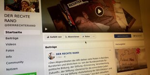 Facebook-Seite des Magazins "Der Rechte Rand!