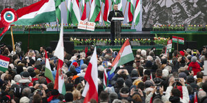 Viktor Orbán bei seiner Rede am Donnerstag