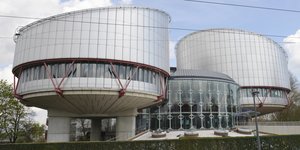 Der Eingang zum Europäischen Gerichtshof für Menschenrechte in Straßburg