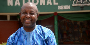 Theophilus Umogbai, Kurator des Museums von Benin City