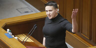 adeschda Sawtschenko am Donnerstag im Parlament