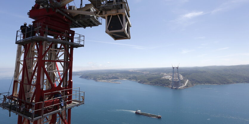 Baustelle der dritten Bosporusbrücke