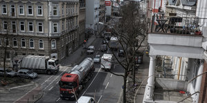 Die Stresemannstraße von oben