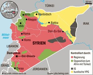 Eine Karte von Syrien