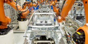 Autoproduktion bei VW in Wolfsburg