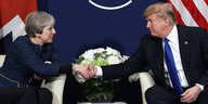 Trump und May schütteln sich die Hand