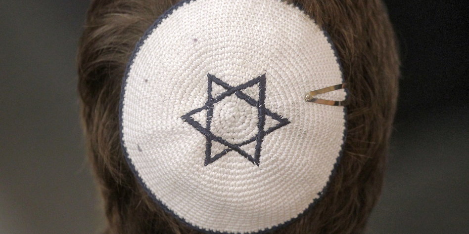 Gehäkelte Davidstern-Kippa Jarmulke Kopfbedeckung ethnisch jüdische Schädeldecke 
