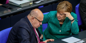 Altmaier und Merkel im Gespräch